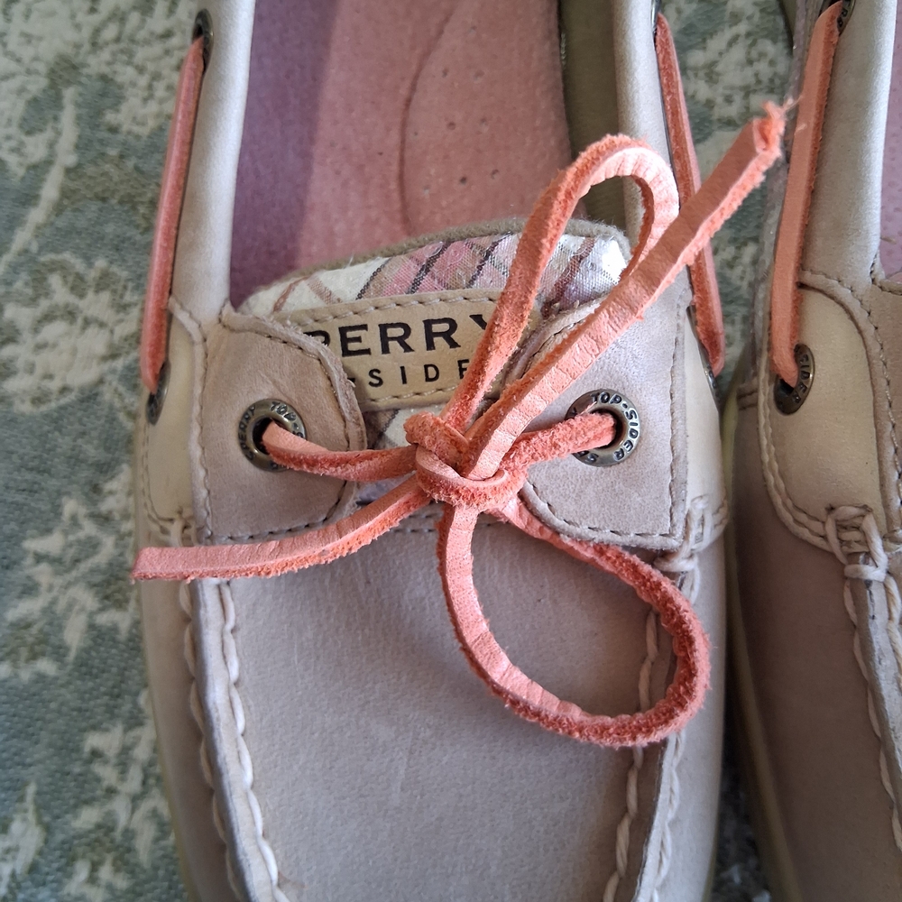 Sperry Top - Sider Women's Boat Shoes Sz.10 Plaid +Leather Nautical Preppy - Picture 11 of 16